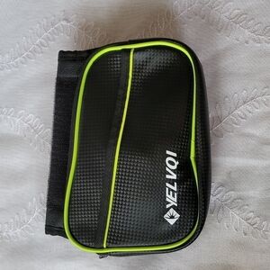 Yelvqi Bike Bag Black and Lime Green with Phone Holder